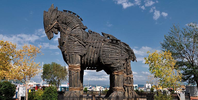 A monument of the Trojan Horse, Canakkale